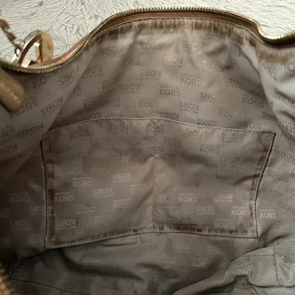 Michael Kors Brown Leather Hobo Shoulder Bag - M/L - Picture 7 of 9